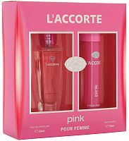 КПК parfum подарочный набор женский L'ACCORTE PINK ( туалетная вода 50мл + дезодорант 75мл)