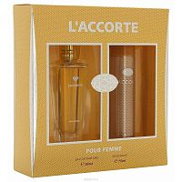 КПК parfum подарочный набор женский L'ACCORTE ( туалетная вода 50мл + дезодорант 75мл)