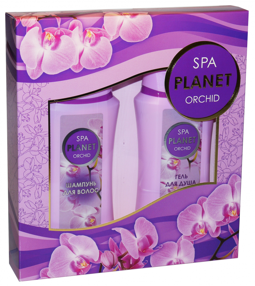 Фестива НАБОР ЖЕНСКИЙ SPA PLANET ORCHID шампунь 250мл+гель для душа 250мл