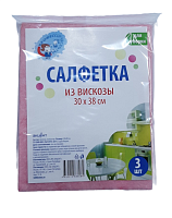 ПРОФЕССОР ЧИСТОТЫ Салфетки для уборки Вискоза, 3шт/уп