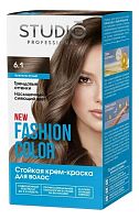 Стойкая краска для волос FASHION COLOR Студио Профешнл 6.1 Пепельно-русый 50/50/15 мл