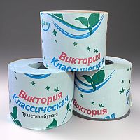 Виктория туалетная бумага на втулке длина 54м 1шт 40шт/уп