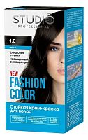Стойкая краска для волос FASHION COLOR Студио Профешнл 1.0 Чёрный 50/50/15 мл