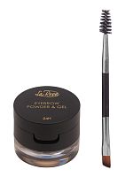 Помада д/бровей+тени д/бровей+кисть, темный графит 302-203-EG