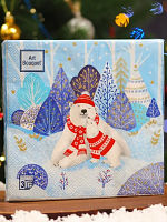 Салфетки Art Bouquet 33*33, 3хсл, 20л. "Зимняя прогулка" 12шт/уп