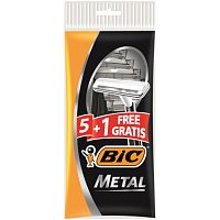 BIC Станки одноразовые Metal/Метал (5+1 шт) с одним лезвием