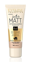 EVELINE Тональный крем SATIN MATT Матирующий  №102 VANILLA, 30мл