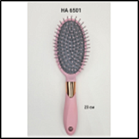 Расческа 6501 Массажка овальная с пластик. зубьями/soft touch 23см