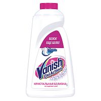 Vanish Oxi Action Пятновыводитель-отбеливатель для тканей жидкий Кристальная белизна 1л 12шт/кор