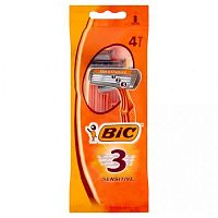 BIC Станки одноразовые BIC 3 Sensitive (4 шт) с тремя лезвиями