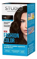 Стойкая краска для волос FASHION COLOR Студио Профешнл 3.0 Тёмно-каштановый 50/50/15 мл