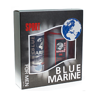 Ф 082 BLUE MARINE SPORT (шампунь 250+пена д/бритья 200) муж 7шт/кор