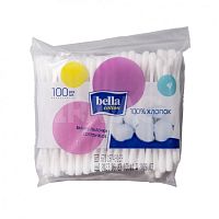 Bella cotton Ватные палочки 100шт пакет