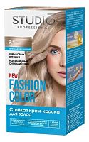 Стойкая краска для волос FASHION COLOR Студио Профешнл 9.1 Пепельный светло-русый 50/50/15 мл