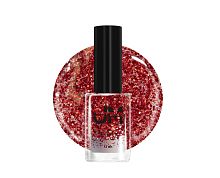Лак для ногтей с блестками JEANMISHEL тон 402 Блестки красные 12мл