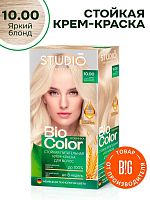 БИОКОЛОР 10.0 Стойкая крем краска для волос Ультраосветляющий яркий блонд, 50/50/15 мл