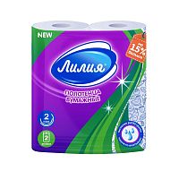 ЛИЛИЯ полотенца бумажные 2 слойные 2шт 12шт/кор