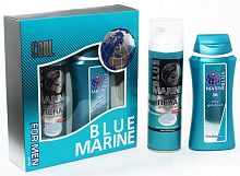 Фестива НАБОР МУЖСКОЙ BLUE MARINE COOL пена для бритья 200мл+гель для душа 250мл