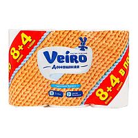 VEIRO Домашняя Туалетная бумага 2слоя, 12 рулонов, Белая