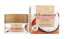 EVELINE Крем для лица для сухой и чувст кожи кокосовый RICH COCONUT мультифункциональный 50мл