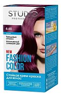 Стойкая краска для волос FASHION COLOR Студио Профешнл 6.65 Фуксия 50/50/15 мл