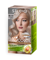 БИОКОЛОР 90.102 Стойкая крем краска для волос Платиновый блондин, 50/50/15 мл