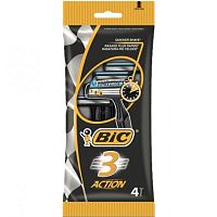 BIC Станки одноразовые BIC 3 Action (4 шт) с тремя лезвиями