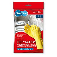 CLEAR LINE Перчатки хозяйственные с хлопковым напылением размер L