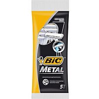 BIC Станки одноразовые Metal (5 шт) с одним лезвием