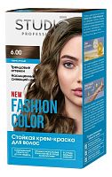Стойкая краска для волос FASHION COLOR Студио Профешнл 6.00 Тёмно-русый 50/50/15 мл