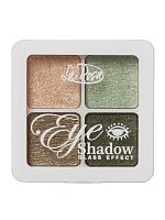 Тени 104-4 LE глиттеры д/век, GLASS EFFECT, 4-х цветные 12шт/кор