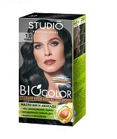 БИОКОЛОР 1.0 Стойкая крем краска для волос Черный, 50/50/15 мл