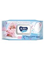 AURA ULTRA COMFORT Влажные салфетки для детей с крышкой 100шт 
