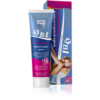 ДЕПИЛЯТОР Q10+ R крем 9в1 ультранежный  125 МЛ 12шт/кор