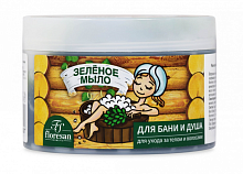 Натуральное мыло арт38 для бани и душа Зеленое, для ухода  за телом и волосами таежное 450мл 1/6