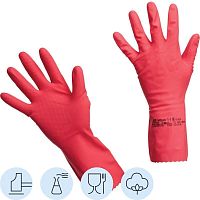 Перчатки резиновые Vileda Многоцел. красные р S	 27-6112/арт 100749		