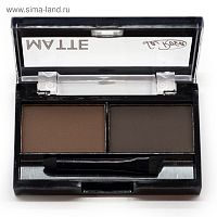 Тени 102-4-LE тени-матте д/бровей, 2-х цветные 24шт/кор